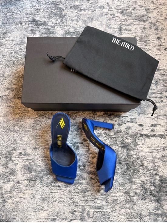 The Attico Shoes - The Attico Blue Kaia Heeled Sandals 110mm
